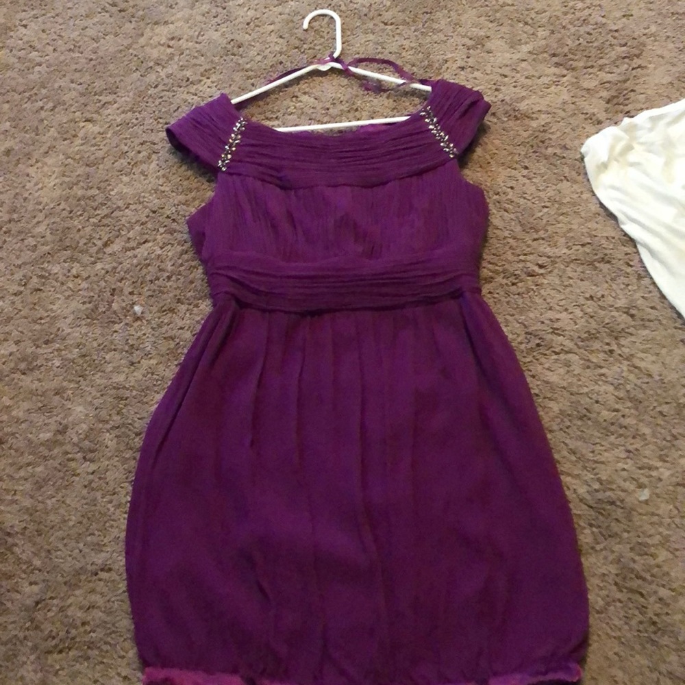 Purple dress with rinestones